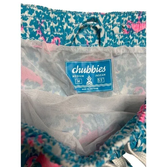 Cubbies The Domingos Are For Flamingos 5.5" Inseam Swim Trunks-sz Medium - Picture 3 of 9